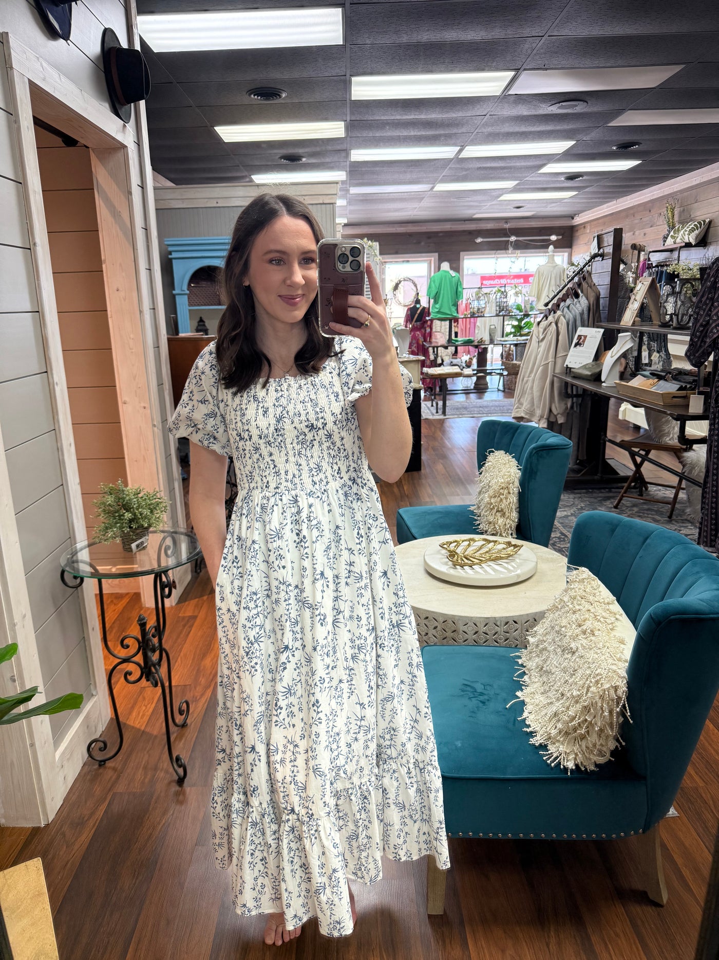 Romantic Blue Midi Dress