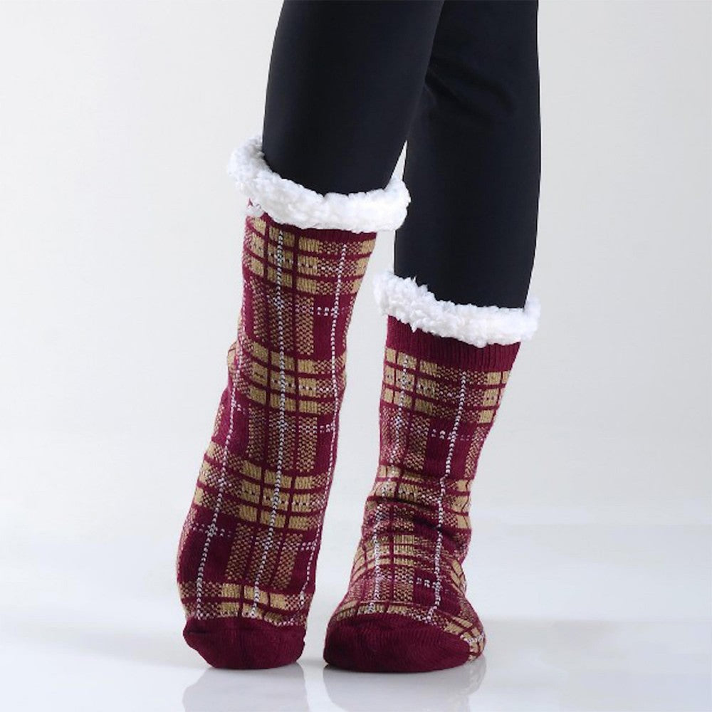 Plaid Sherpa Socks