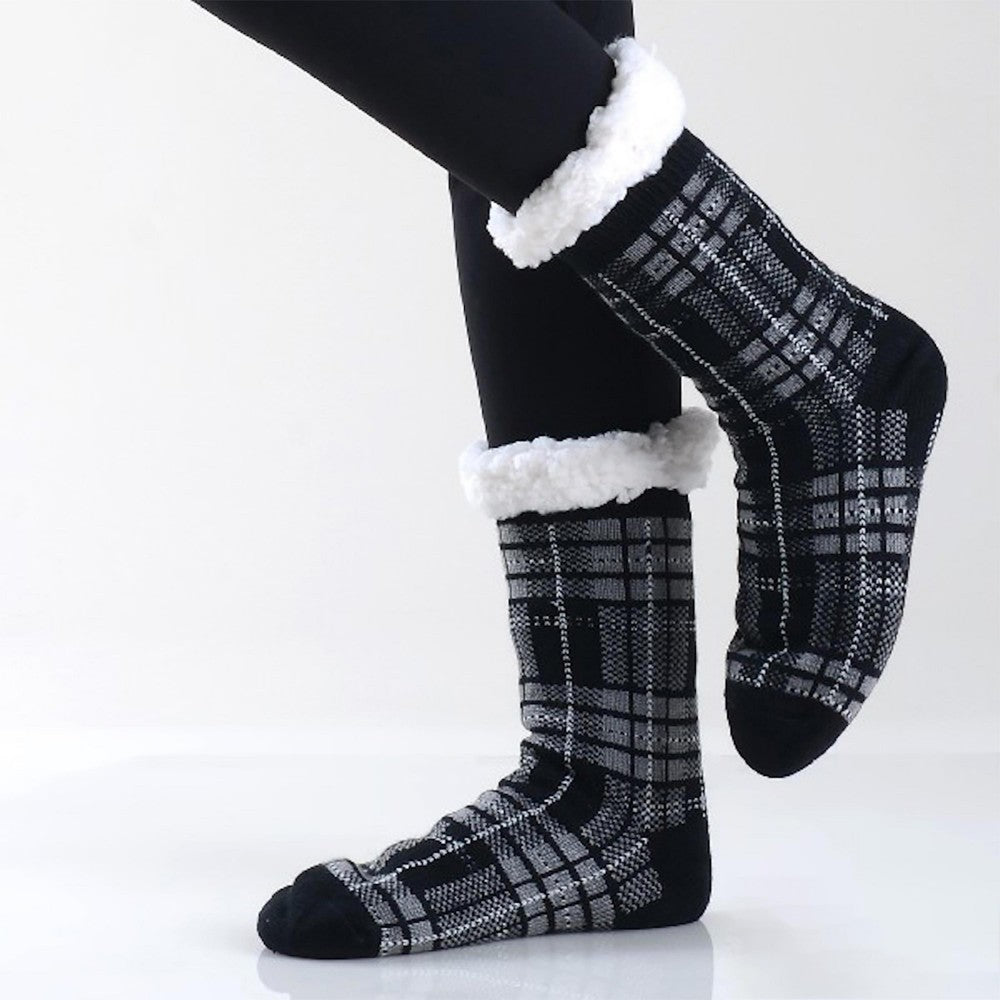 Plaid Sherpa Socks