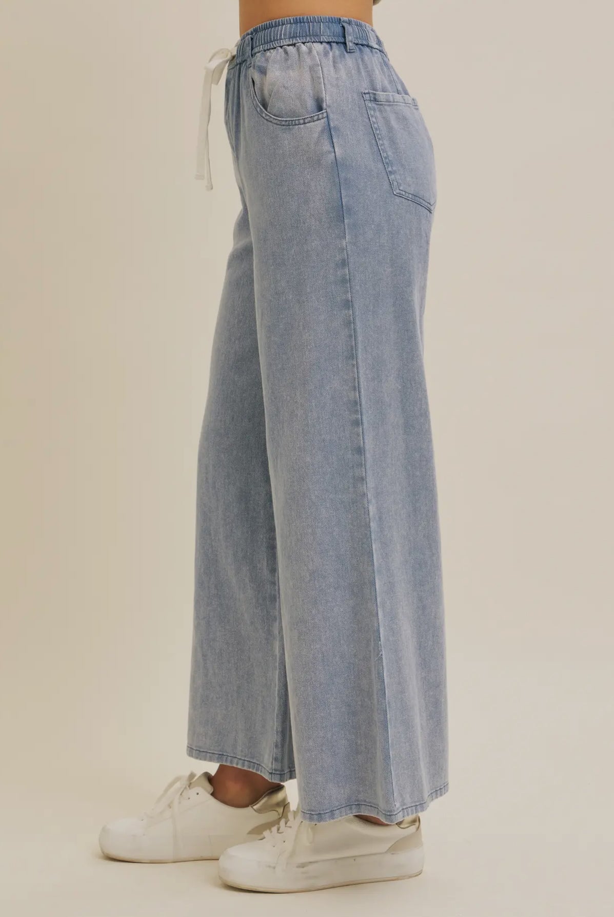 Wide Leg Denim Pants