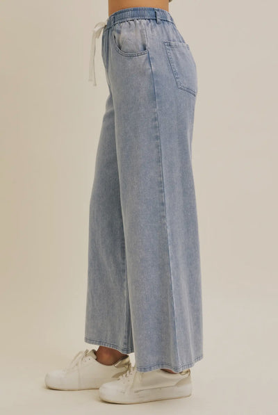 Wide Leg Denim Pants
