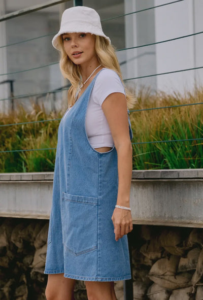 Sleeveless Denim Mini Dress