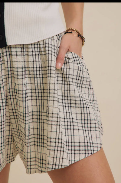 Plaid Flowy Shorts