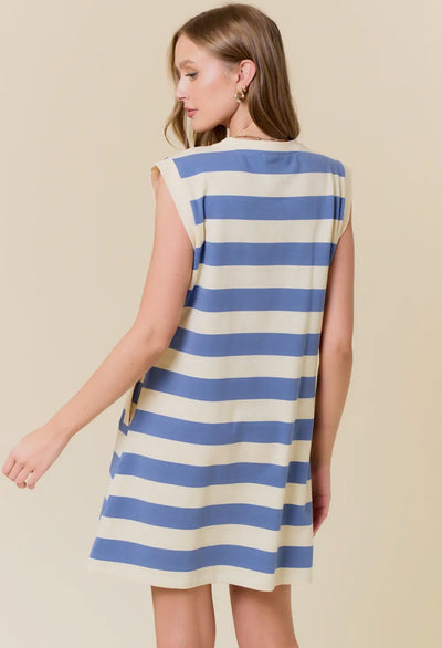 Rugby Striped French Terry Dress