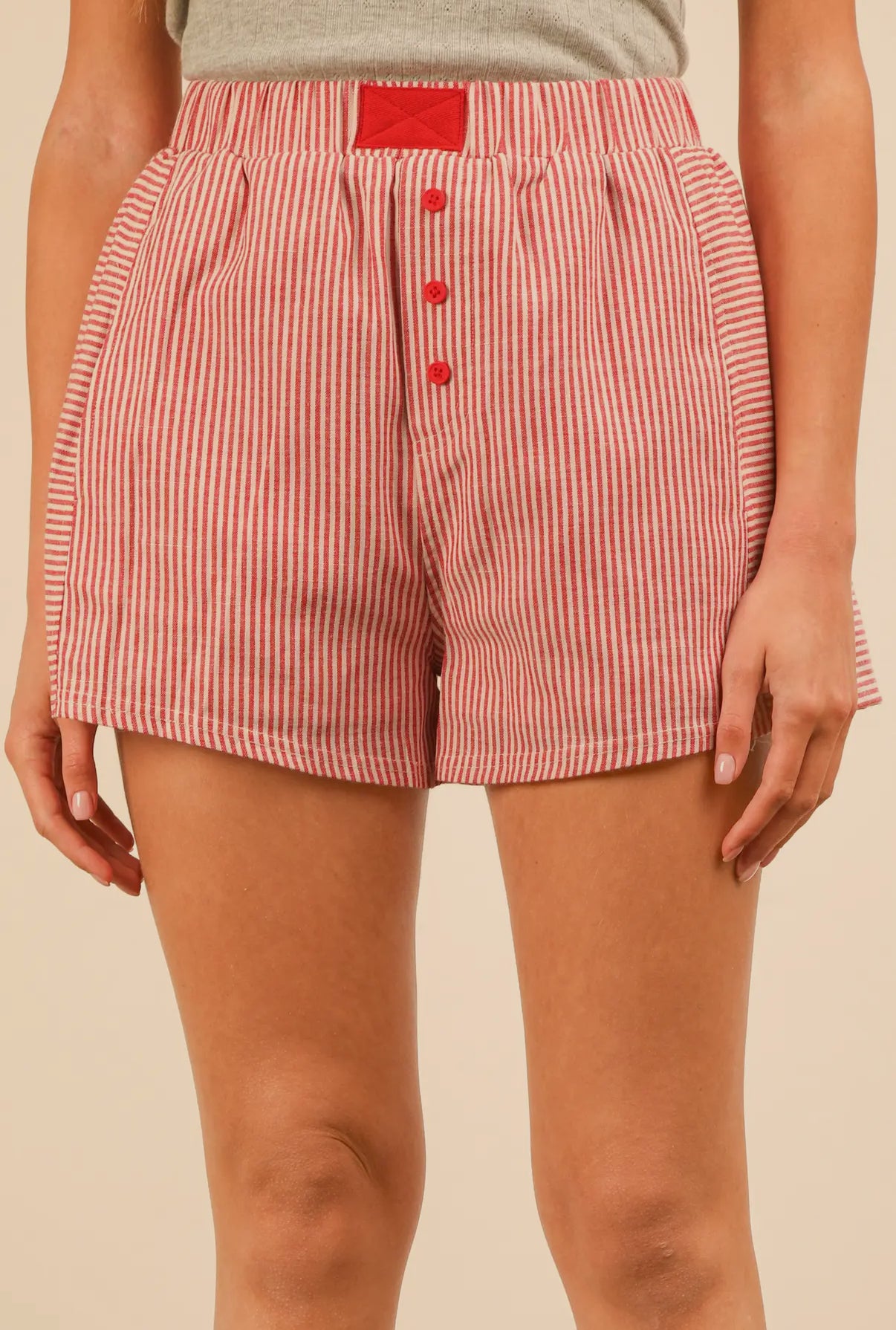 Red Stripe Boxer Shorts