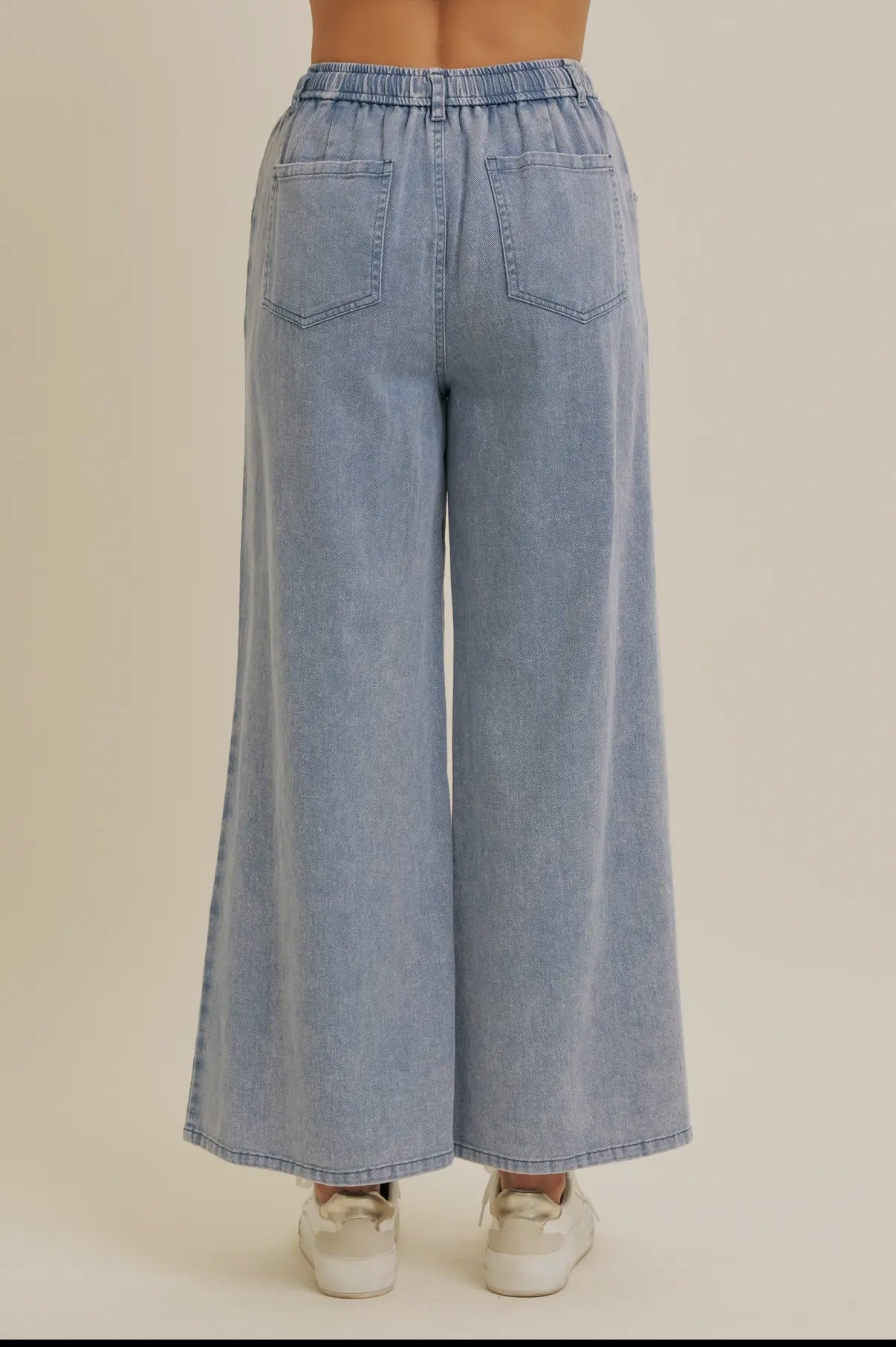 Wide Leg Denim Pants