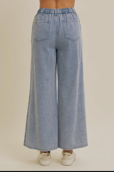Wide Leg Denim Pants