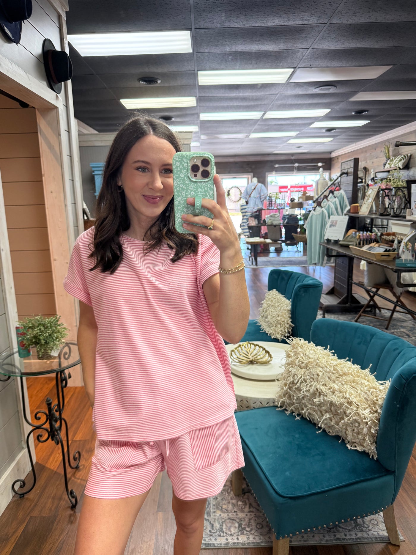 Striped French Terry Top
