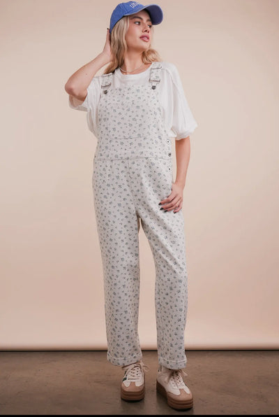 Floral Printed Overall Jumpsuit