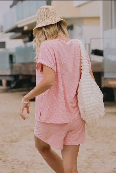 Striped French Terry Top