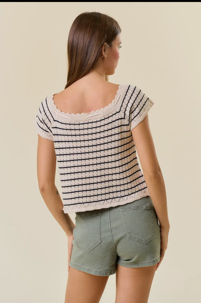 Crochet Knit Top
