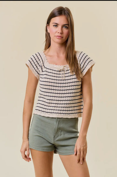 Crochet Knit Top