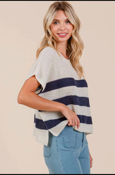 Striped Dolman Top