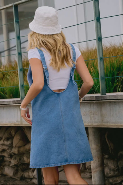 Sleeveless Denim Mini Dress