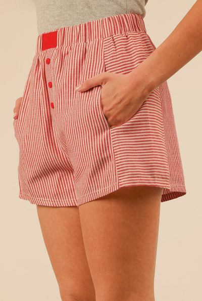 Red Stripe Boxer Shorts