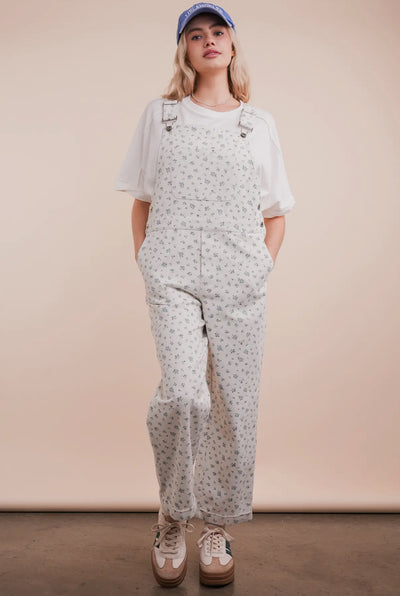 Floral Printed Overall Jumpsuit