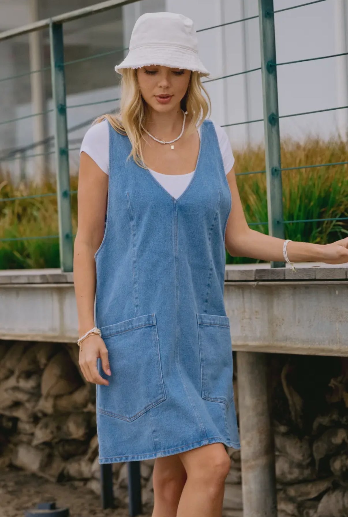 Sleeveless Denim Mini Dress