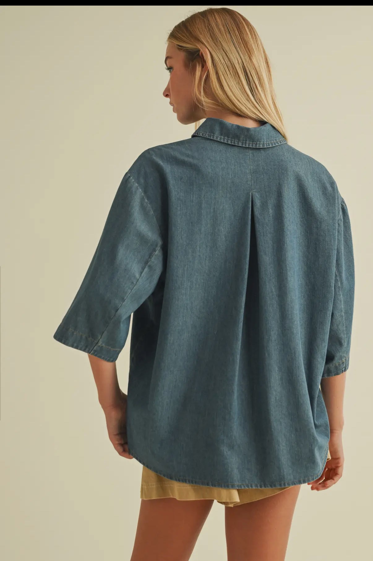 Denim Button Up Top