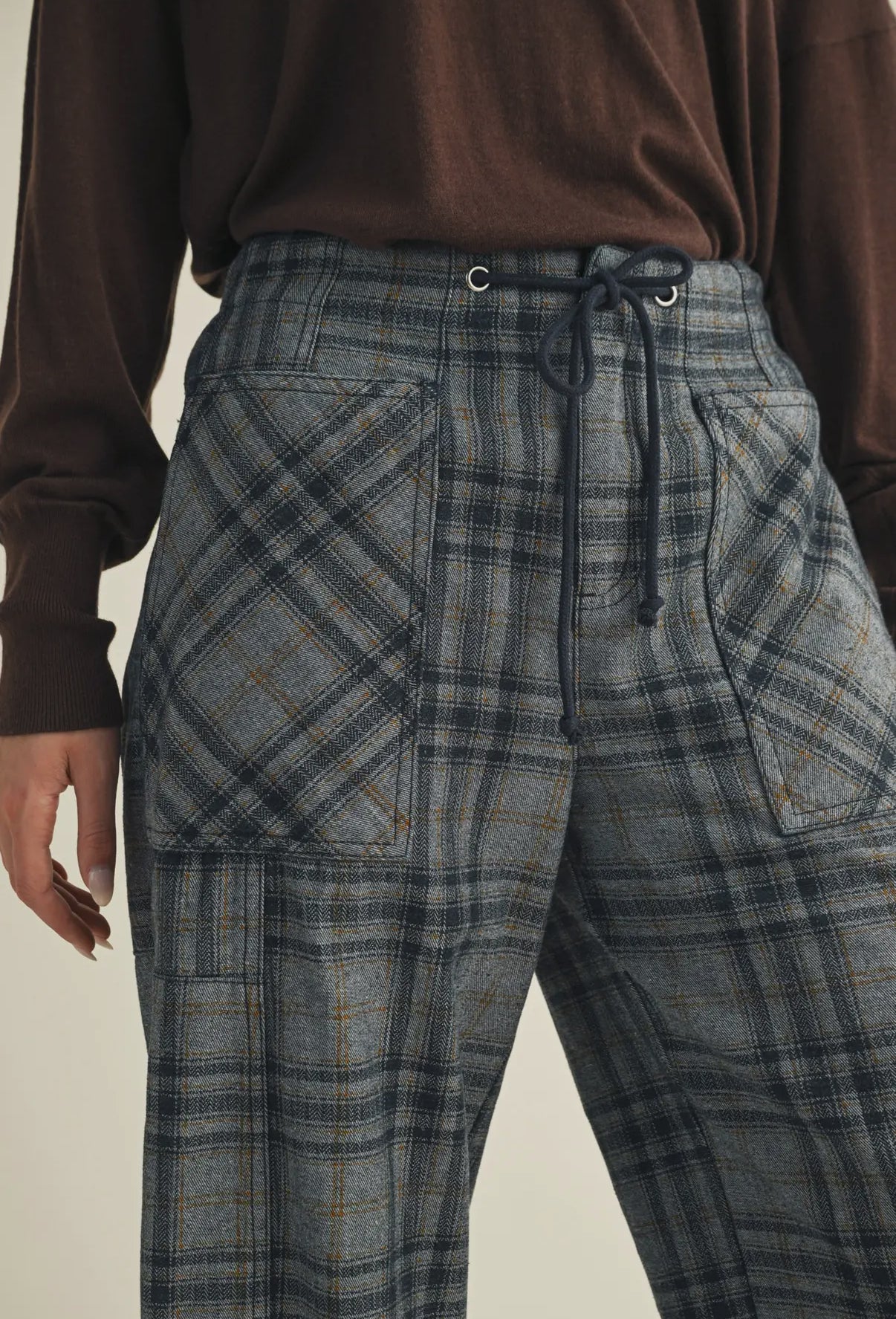Blue Plaid Pants
