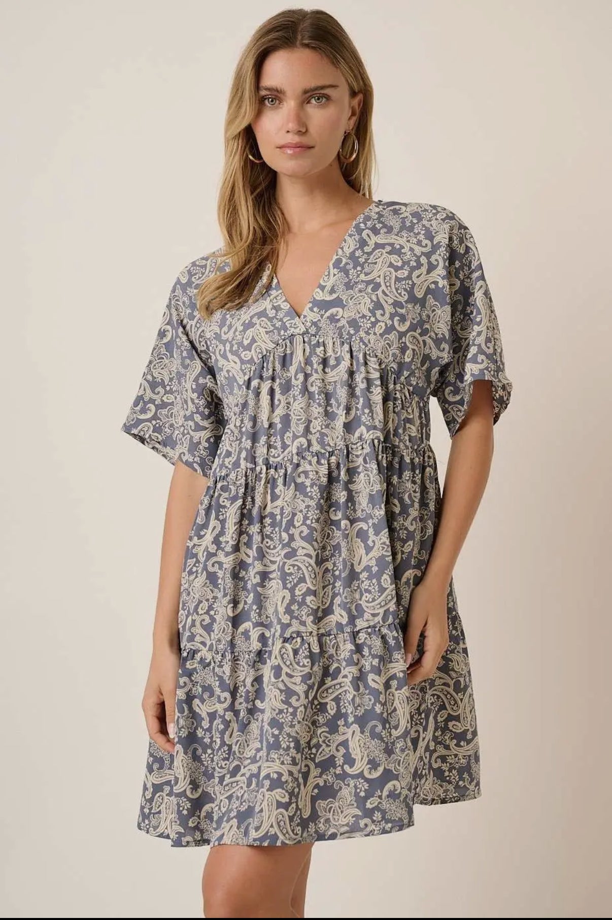 Blue Paisley Dress