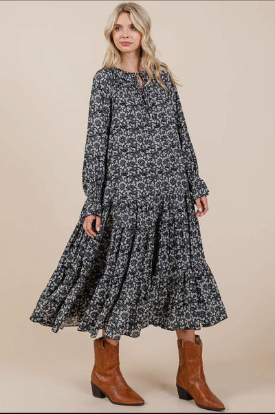 Black Floral Dress