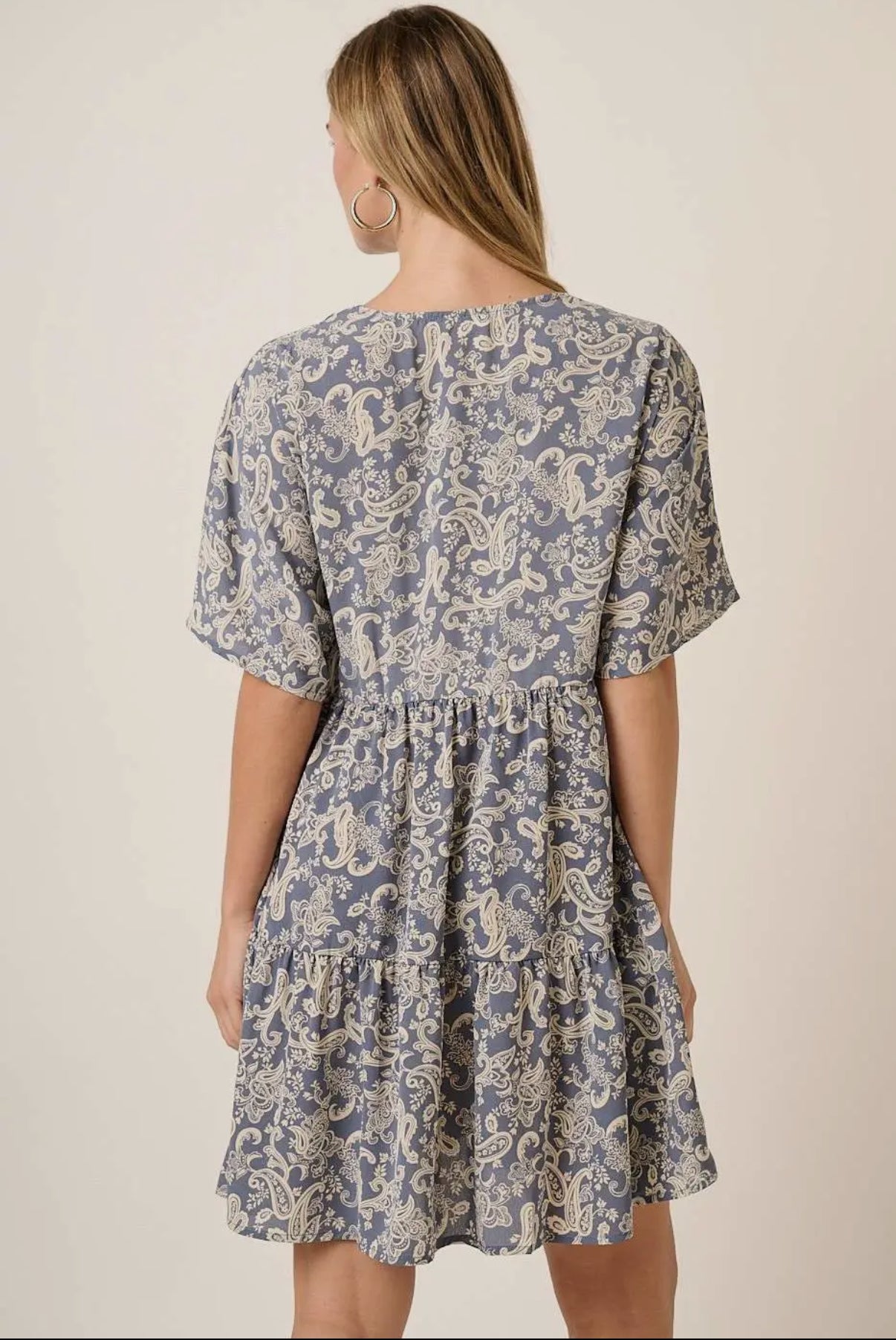 Blue Paisley Dress