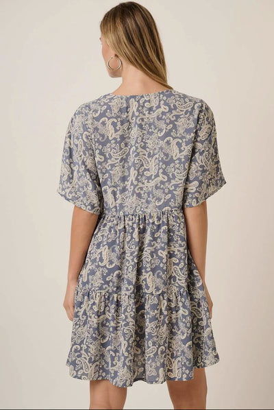 Blue Paisley Dress
