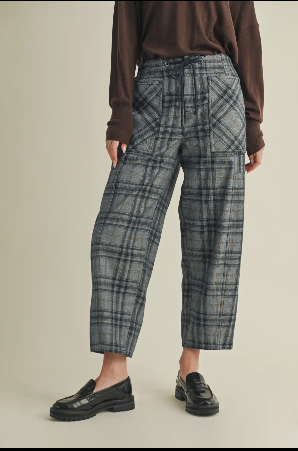 Blue Plaid Pants