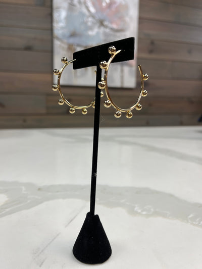 Large Gold Beaded Hoops (ChanSutt)